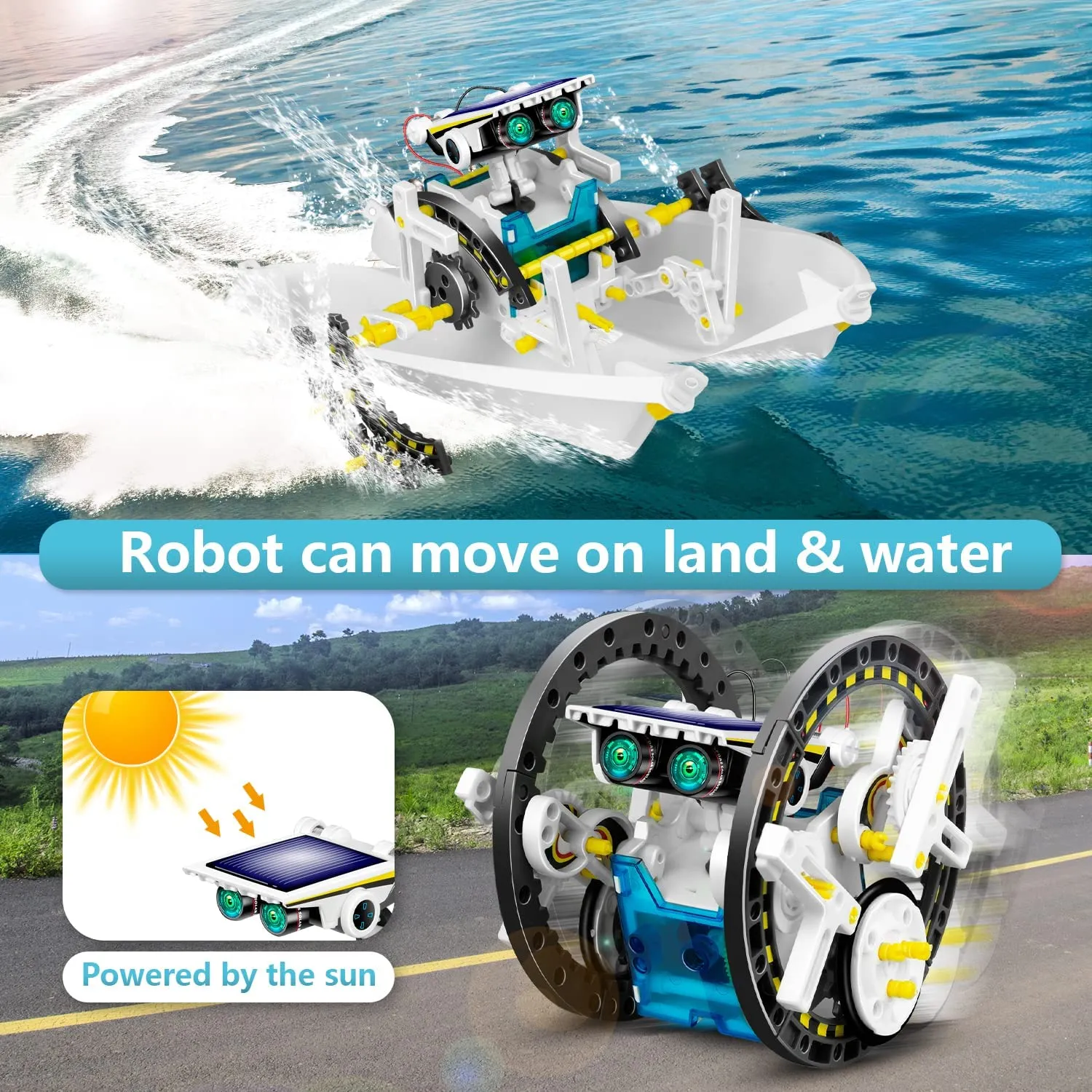 13-in-1 Solar Powered Robot Toy for Kids