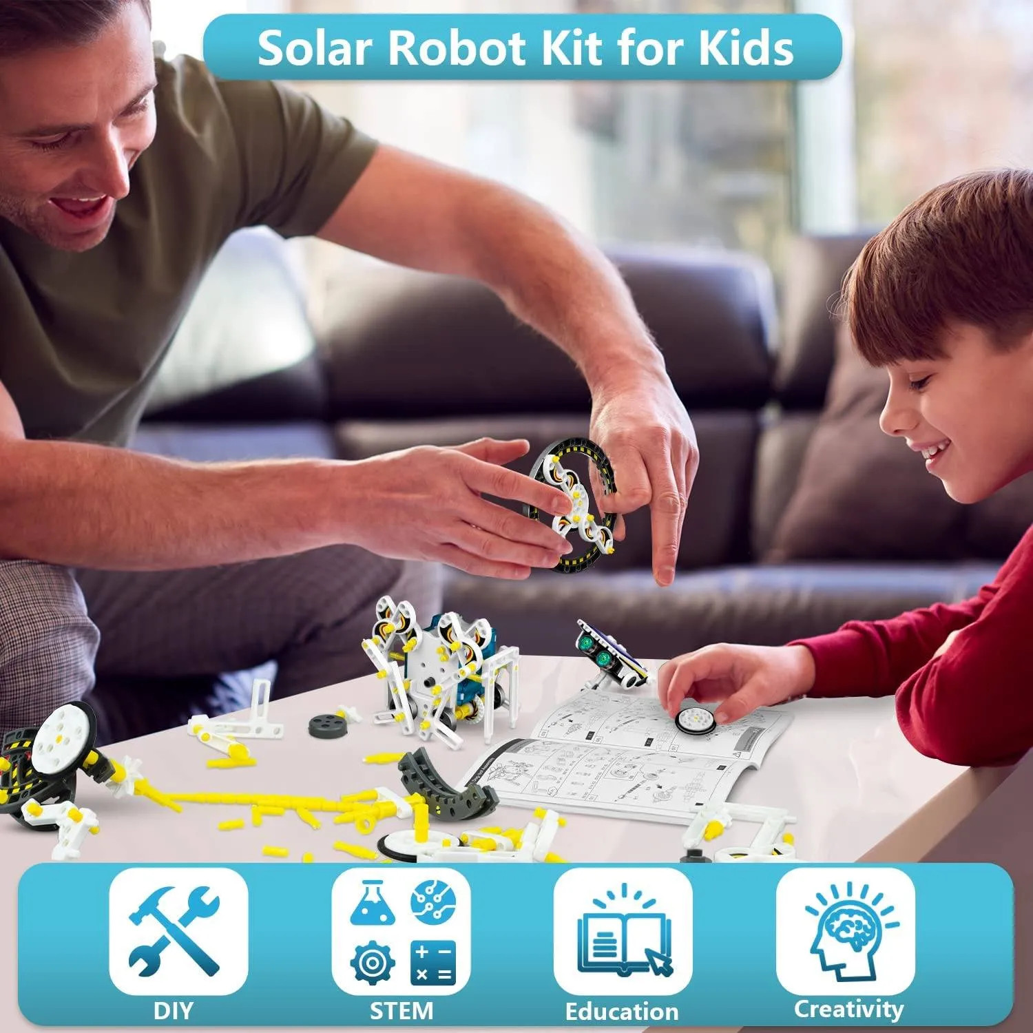13-in-1 Solar Powered Robot Toy for Kids