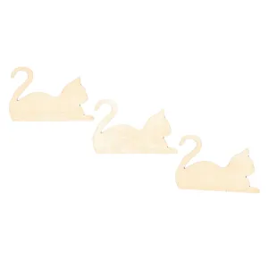 3 Cats Unfinished Wooden Shapes Craft Cutouts Diy Unpainted 3d Plaques 4 Inches
