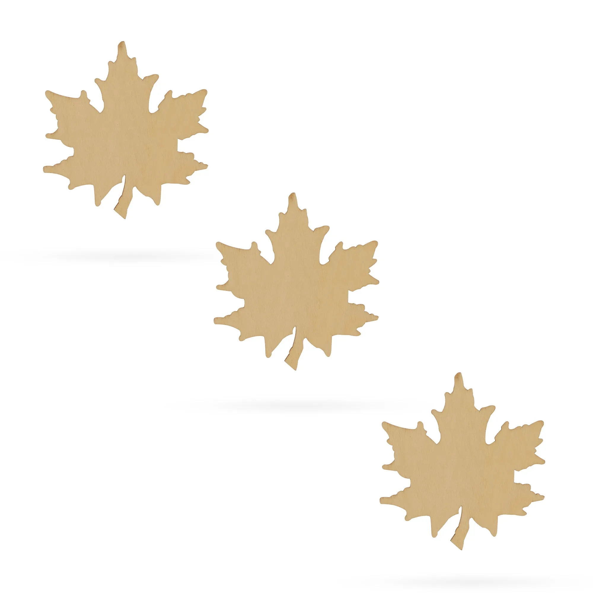 3 Leaves Unfinished Wooden Shapes Craft Cutouts Diy Unpainted 3d Plaques 4 Inches