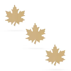 3 Leaves Unfinished Wooden Shapes Craft Cutouts Diy Unpainted 3d Plaques 4 Inches