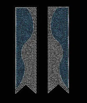 3" Full Swish Tails Spangle Heat Transfer Set - Includes 2 Sets