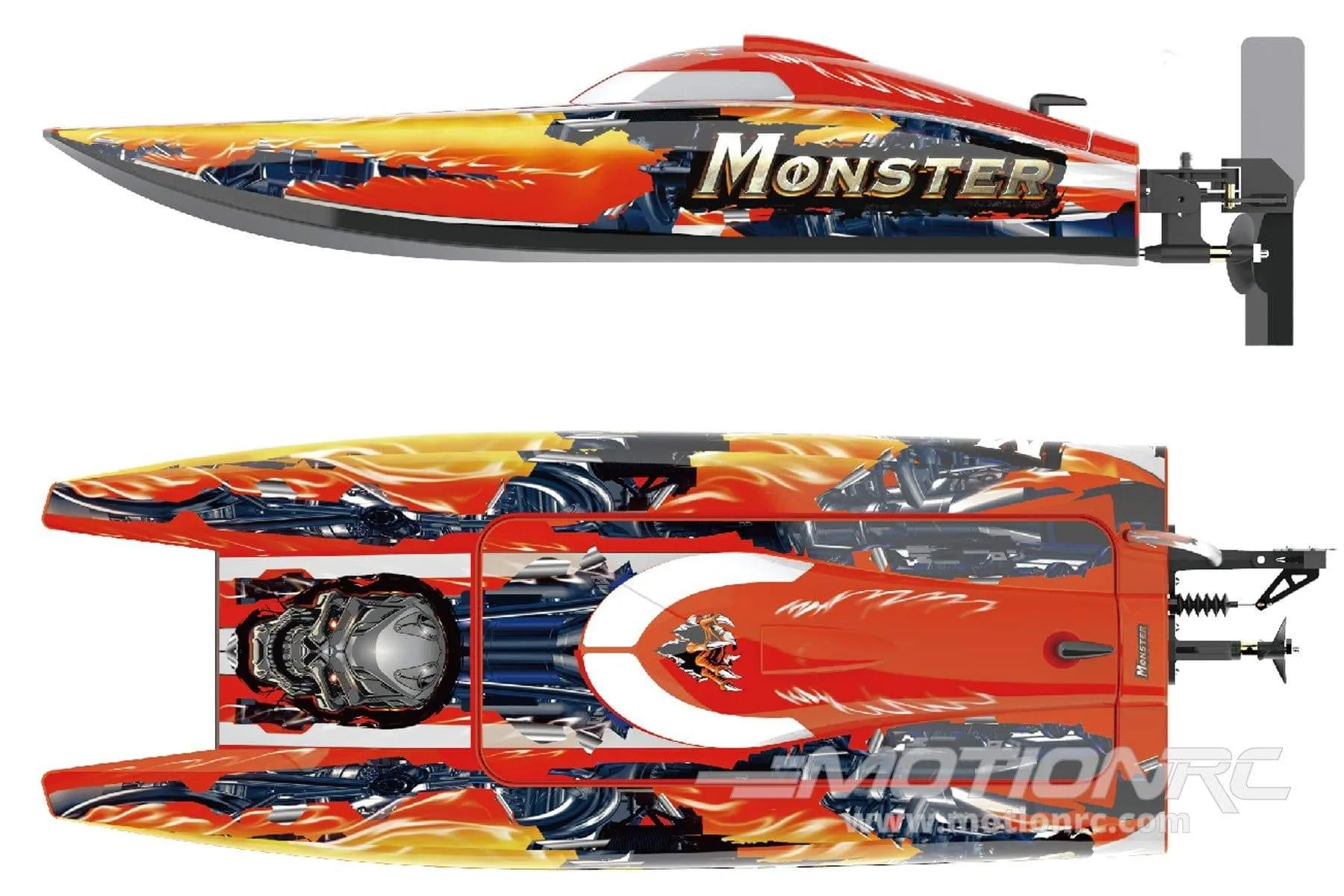 Bancroft Monster Brushless 500mm (19.7") Offshore Catamaran Racer - RTR