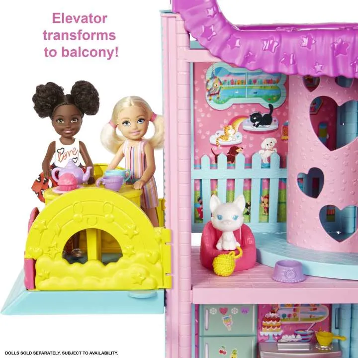 Barbie Doll House, Chelsea Playhouse with Pets & Accessories