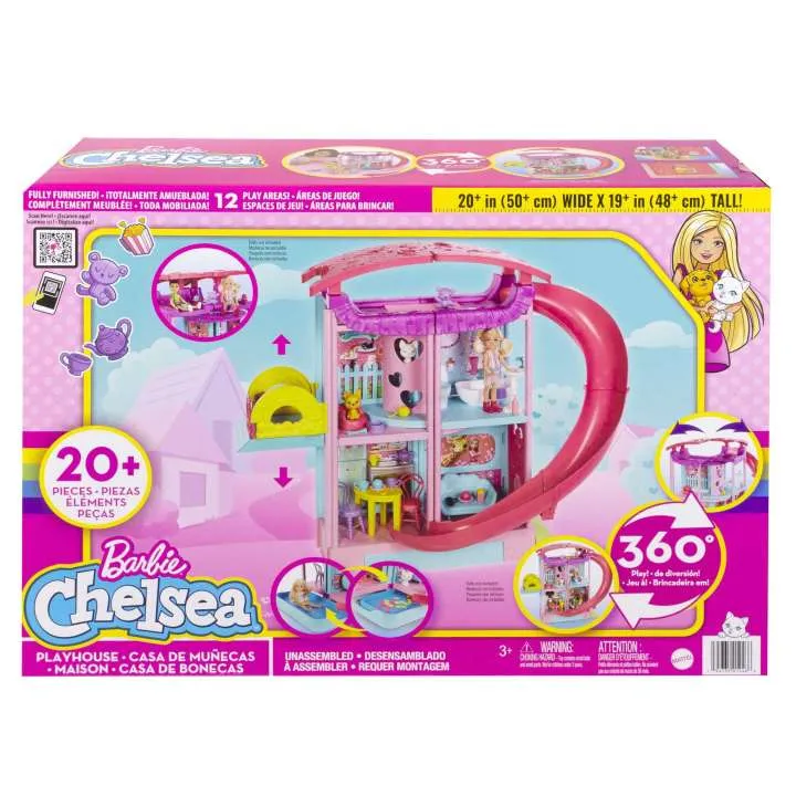 Barbie Doll House, Chelsea Playhouse with Pets & Accessories
