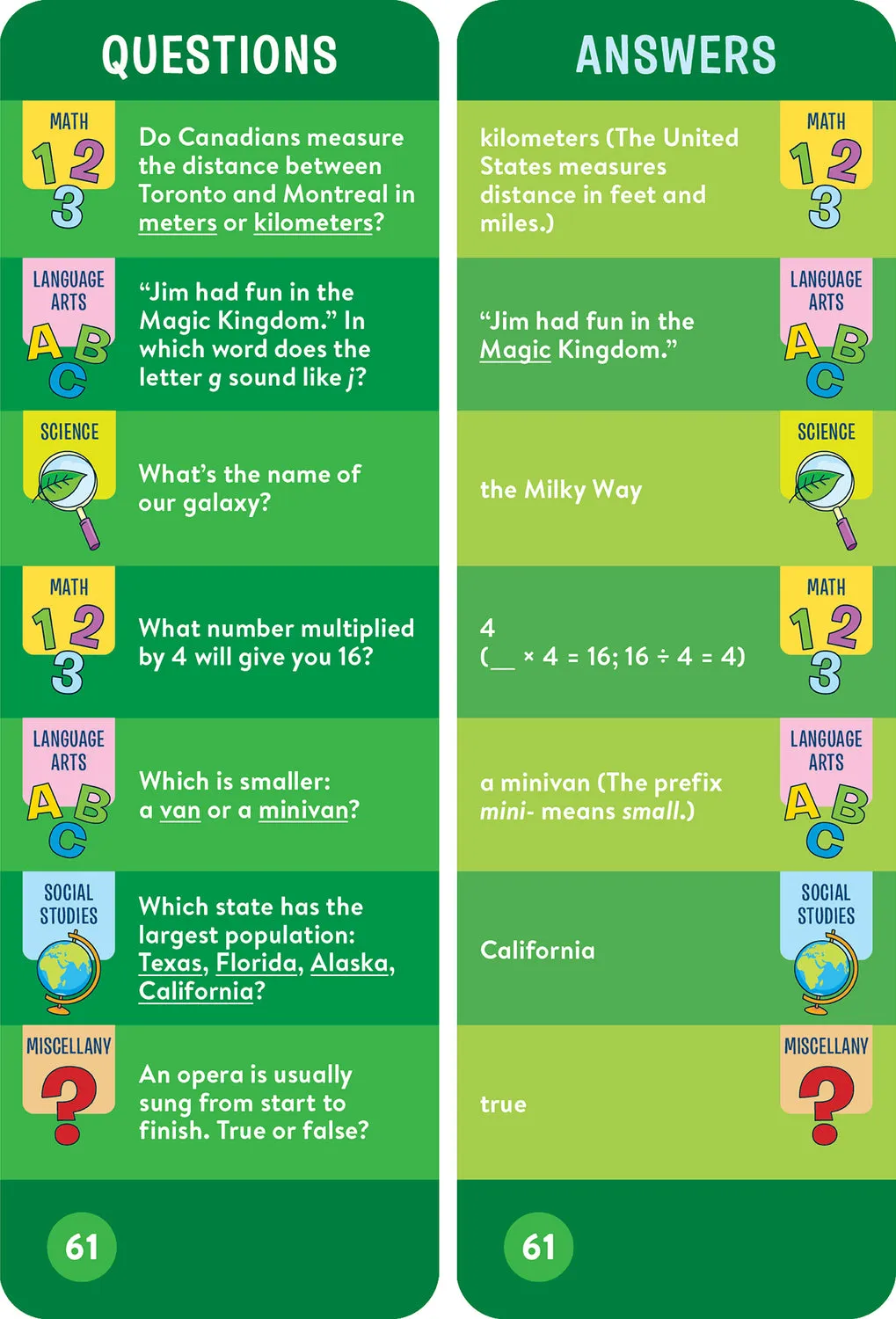 Brain Quest 3rd Grade Smart Cards