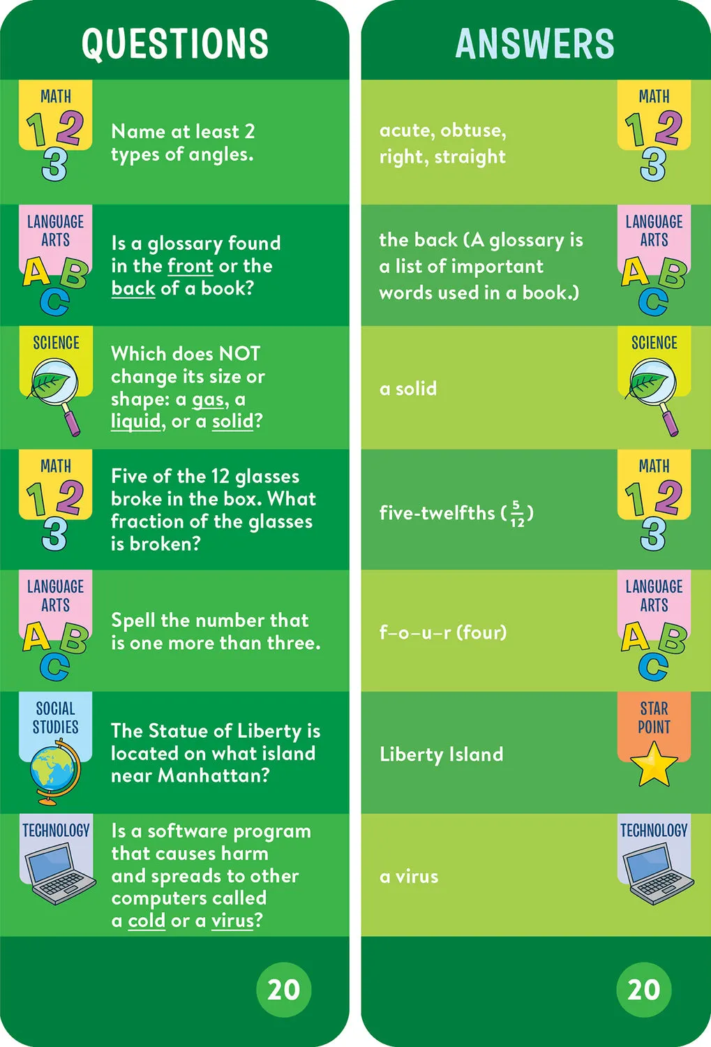 Brain Quest 3rd Grade Smart Cards