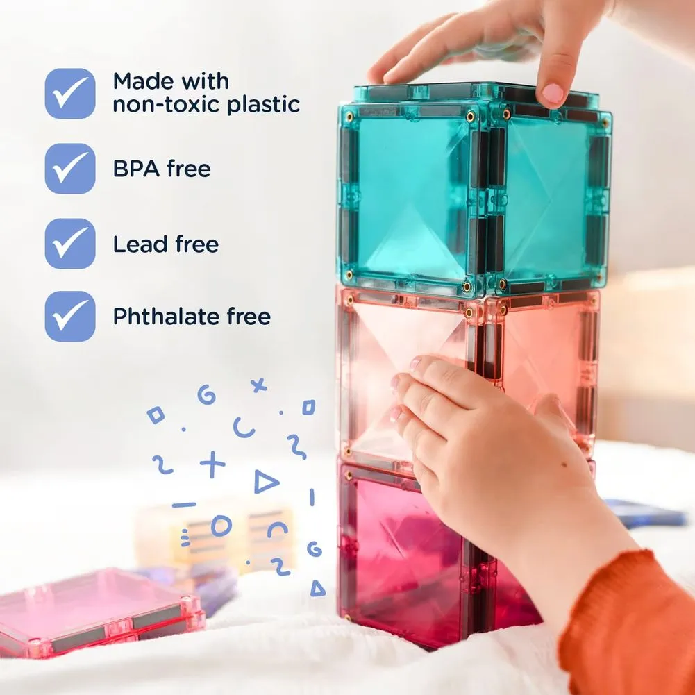 Connetix 202-piece Magnetic Tiles Mega Pack - Pastel