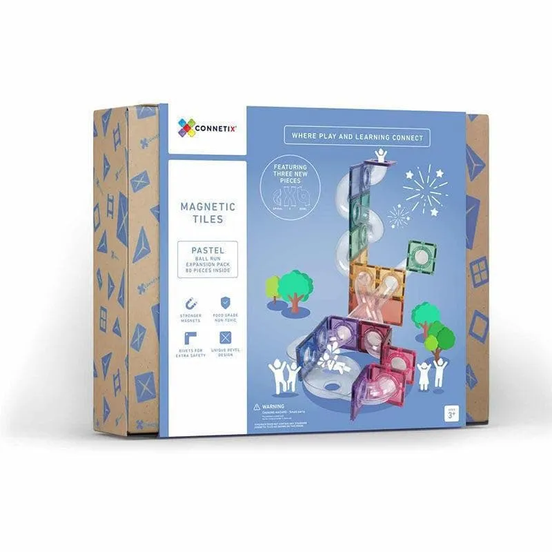 Connetix 80 pc Pastel Ball Run Expansion Pack