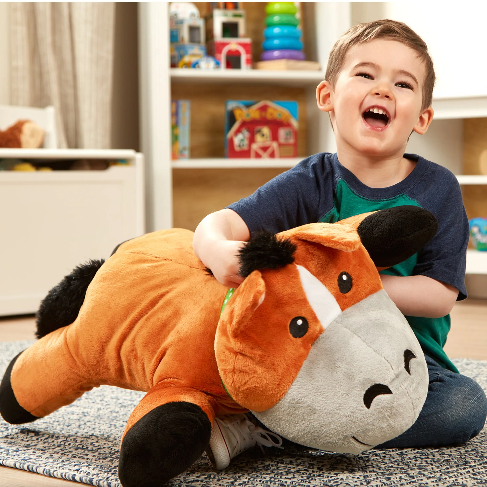 Cuddle Horse Jumbo Plush Stuffed Animal with Activity Card