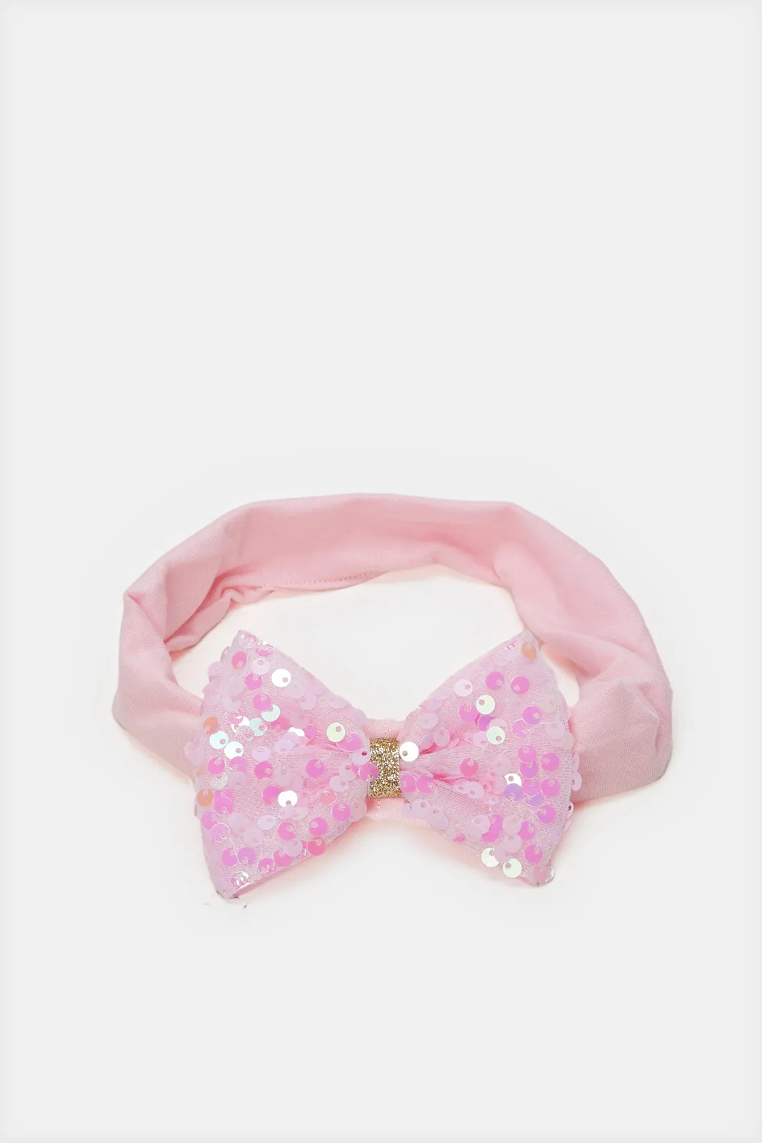 Girls Pink Embellished Hair Wrap