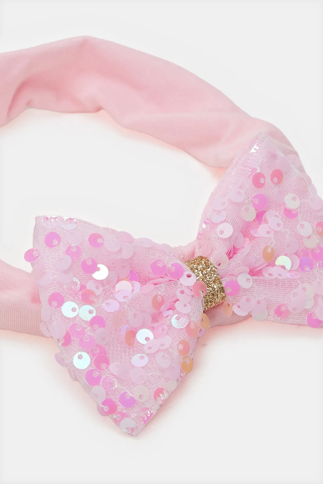 Girls Pink Embellished Hair Wrap