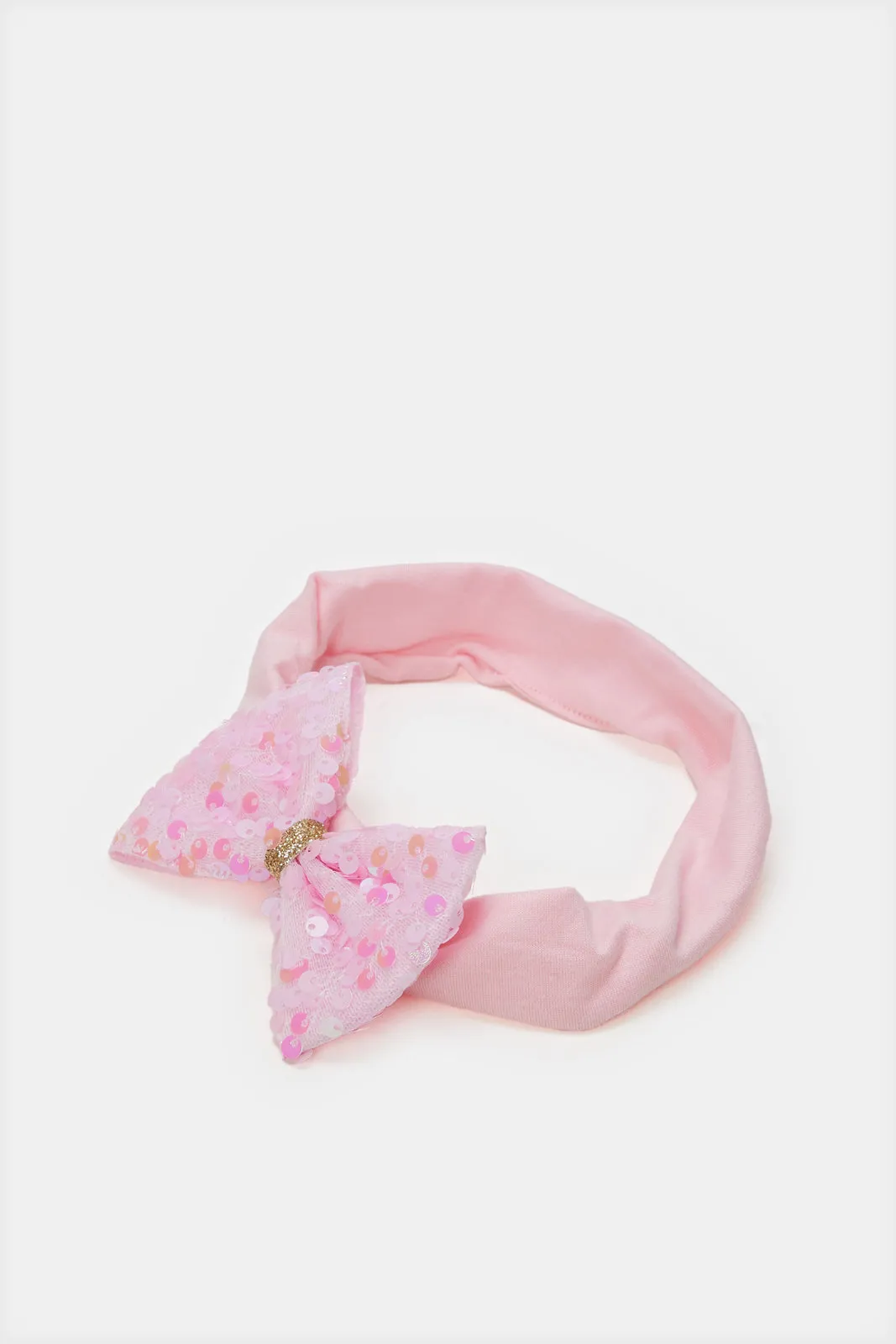 Girls Pink Embellished Hair Wrap