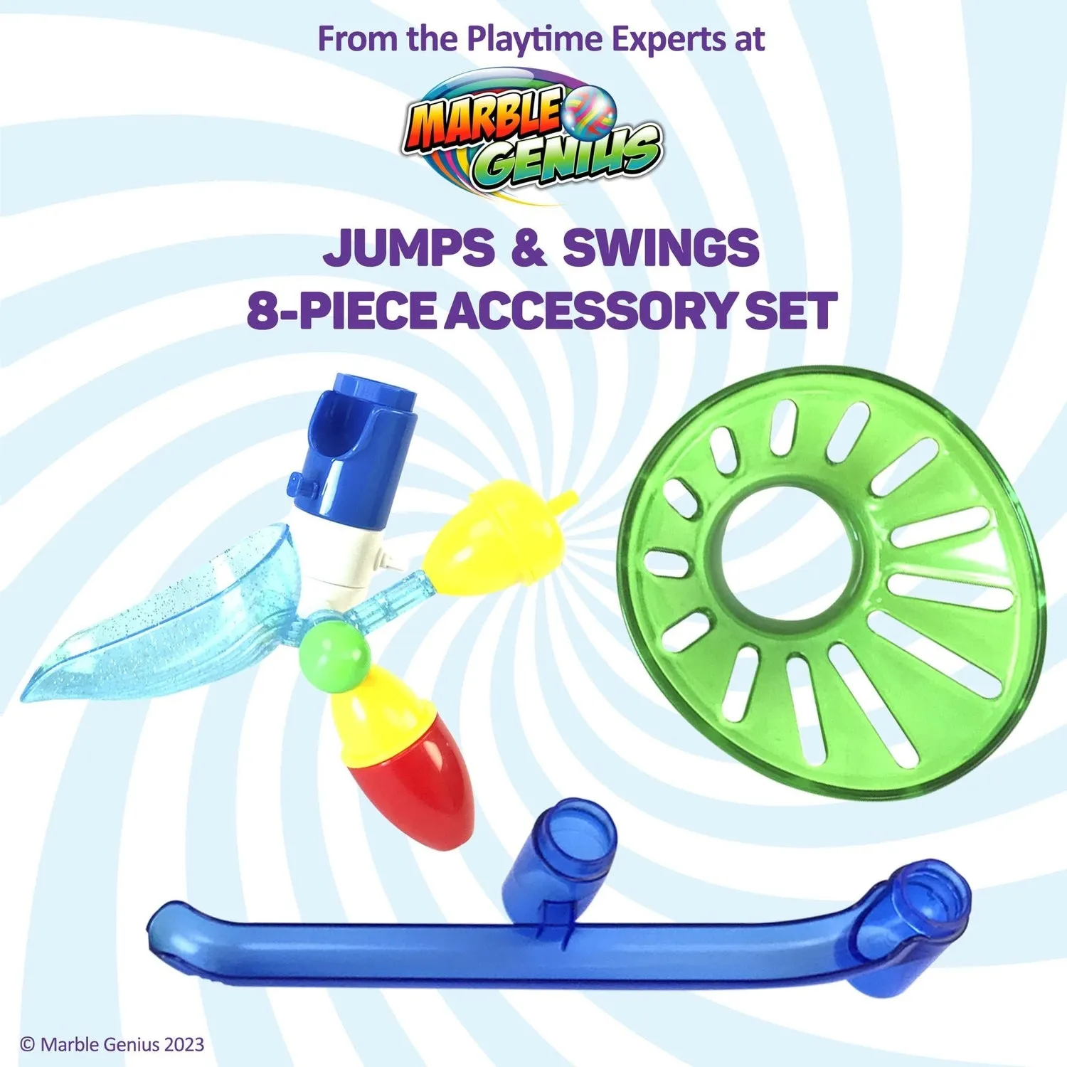 Jumps & Swings 8-pc Accessory Add-On Set for Marble Run