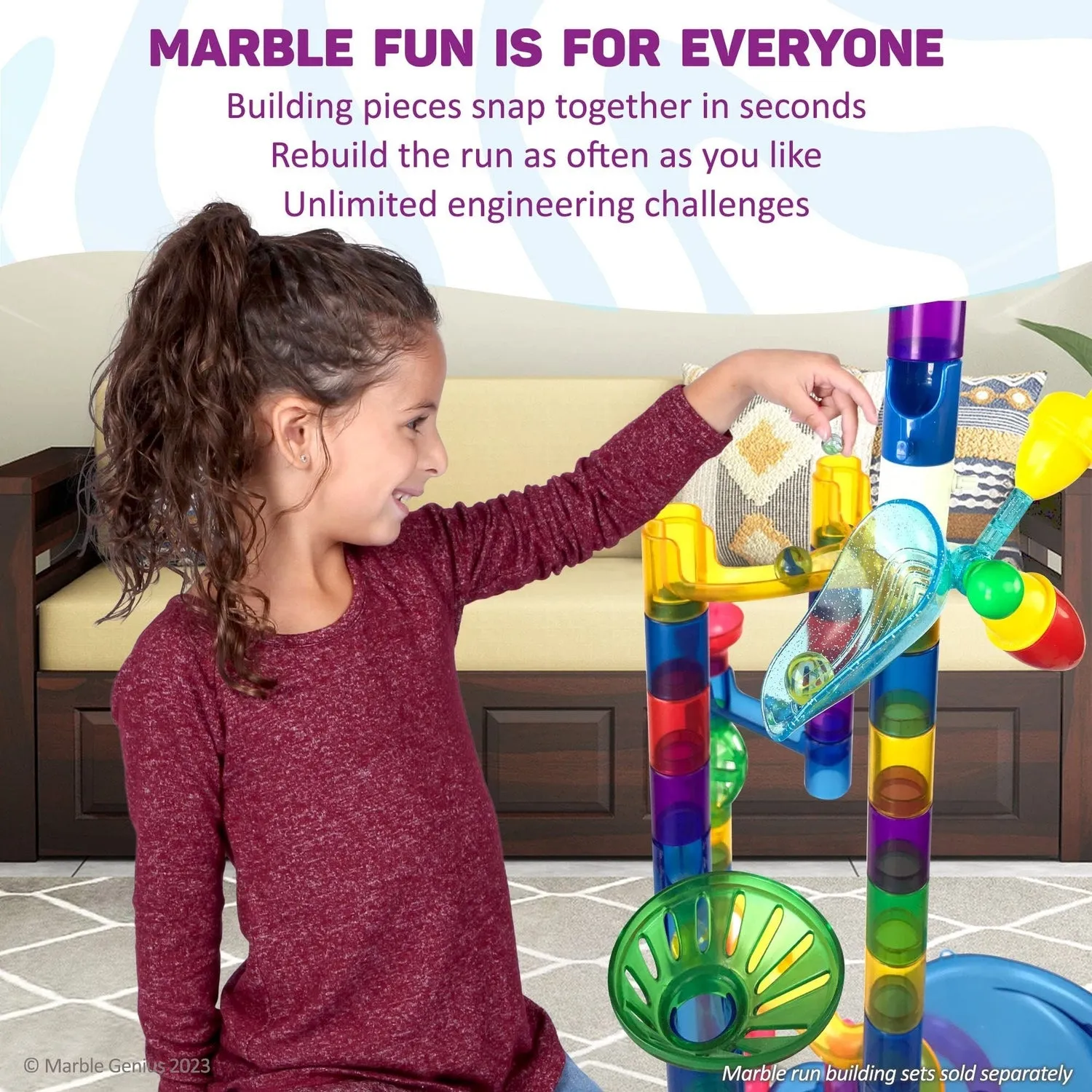 Jumps & Swings 8-pc Accessory Add-On Set for Marble Run