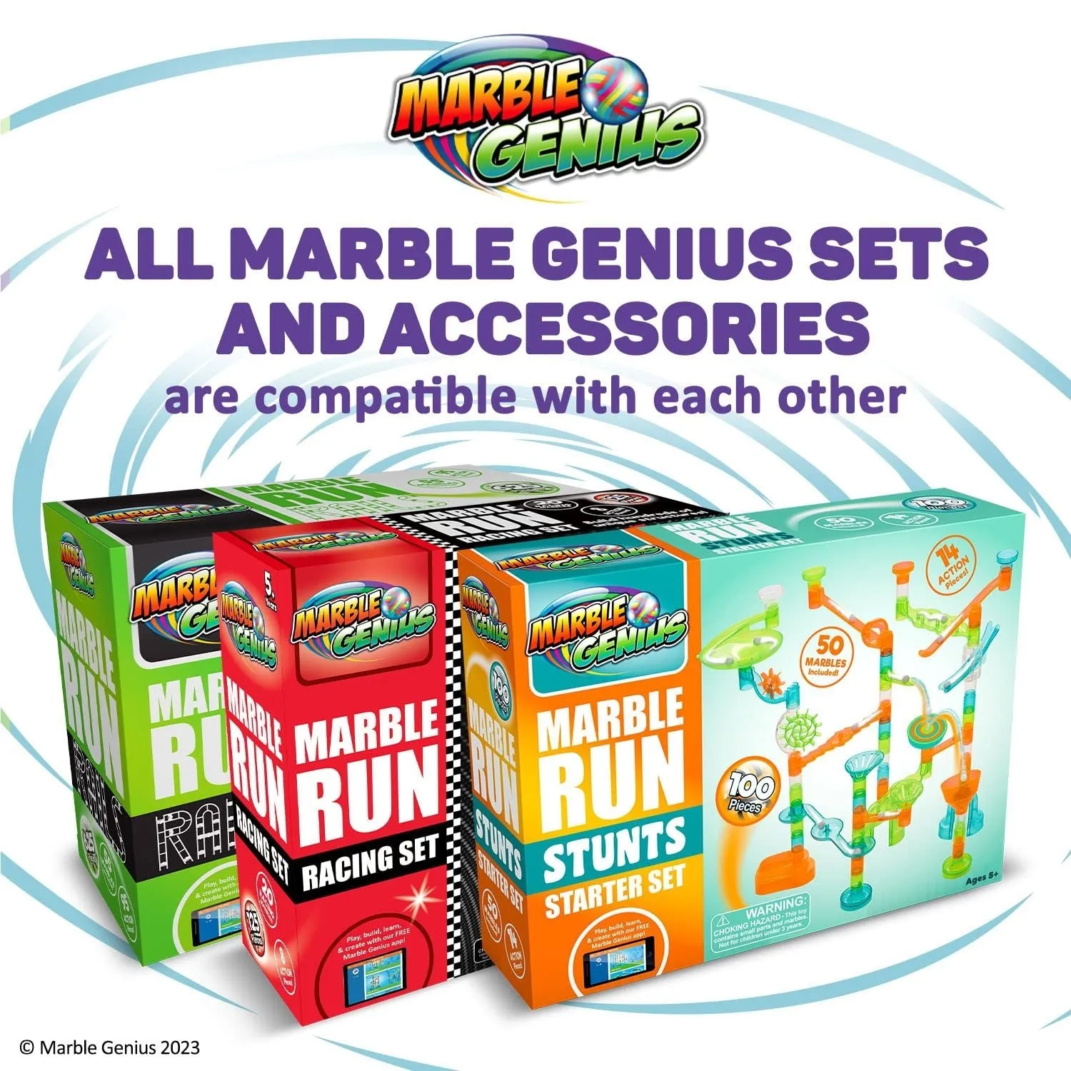 Jumps & Swings 8-pc Accessory Add-On Set for Marble Run
