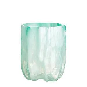 Kosta Boda Crackle Vase Tall Jade Green