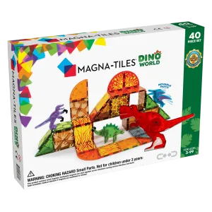 Magna Tiles Dino World 40 Piece Set - Magnetic Building Toys