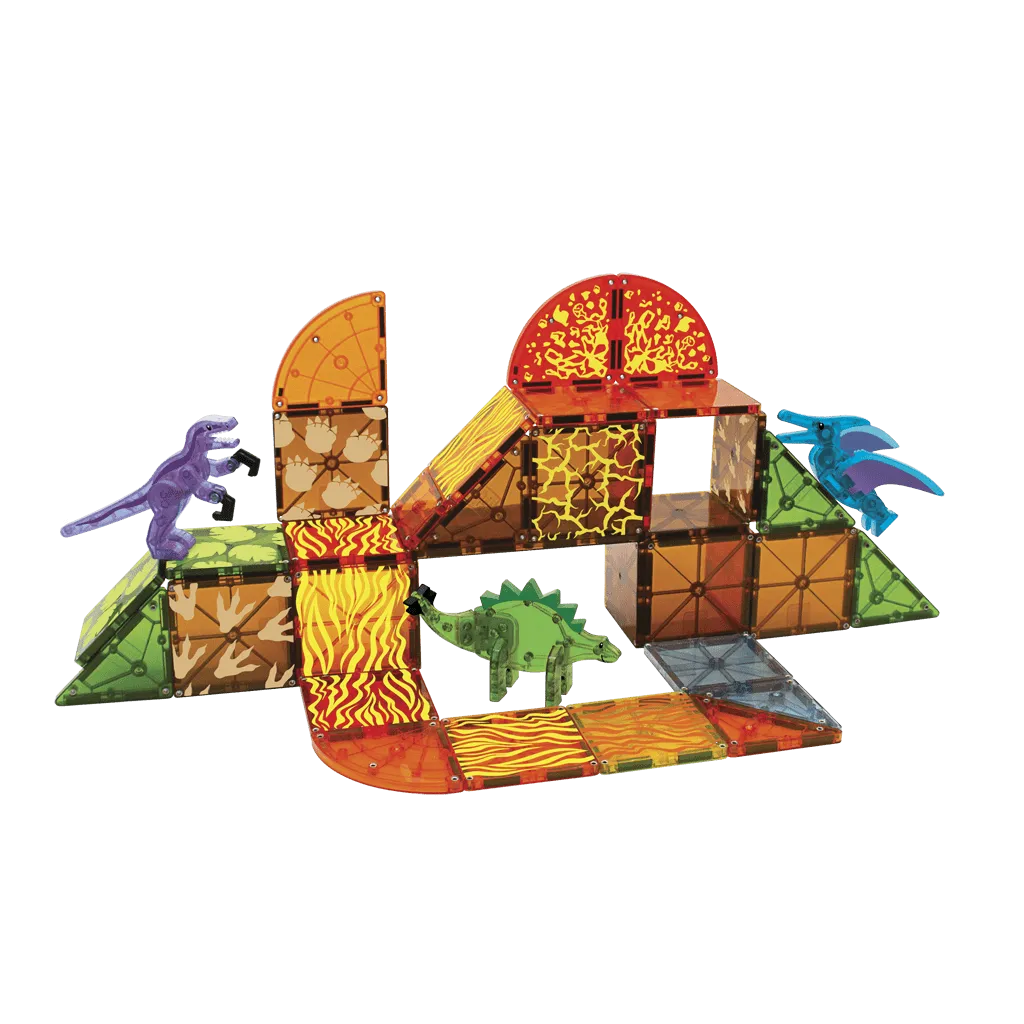 Magna Tiles Dino World 40 Piece Set - Magnetic Building Toys