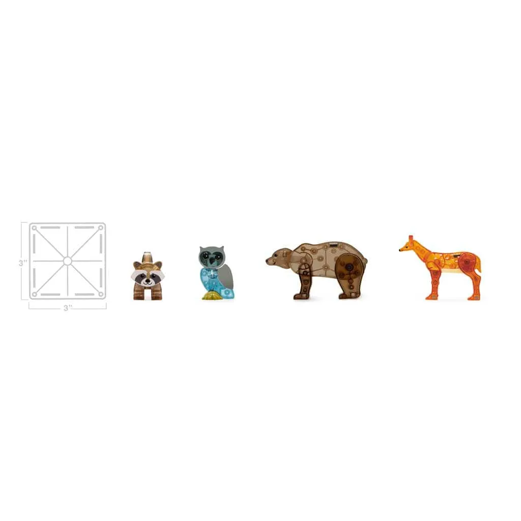 Magna Tiles Forest Animals 25 Piece Set - Magnetic Building Toys