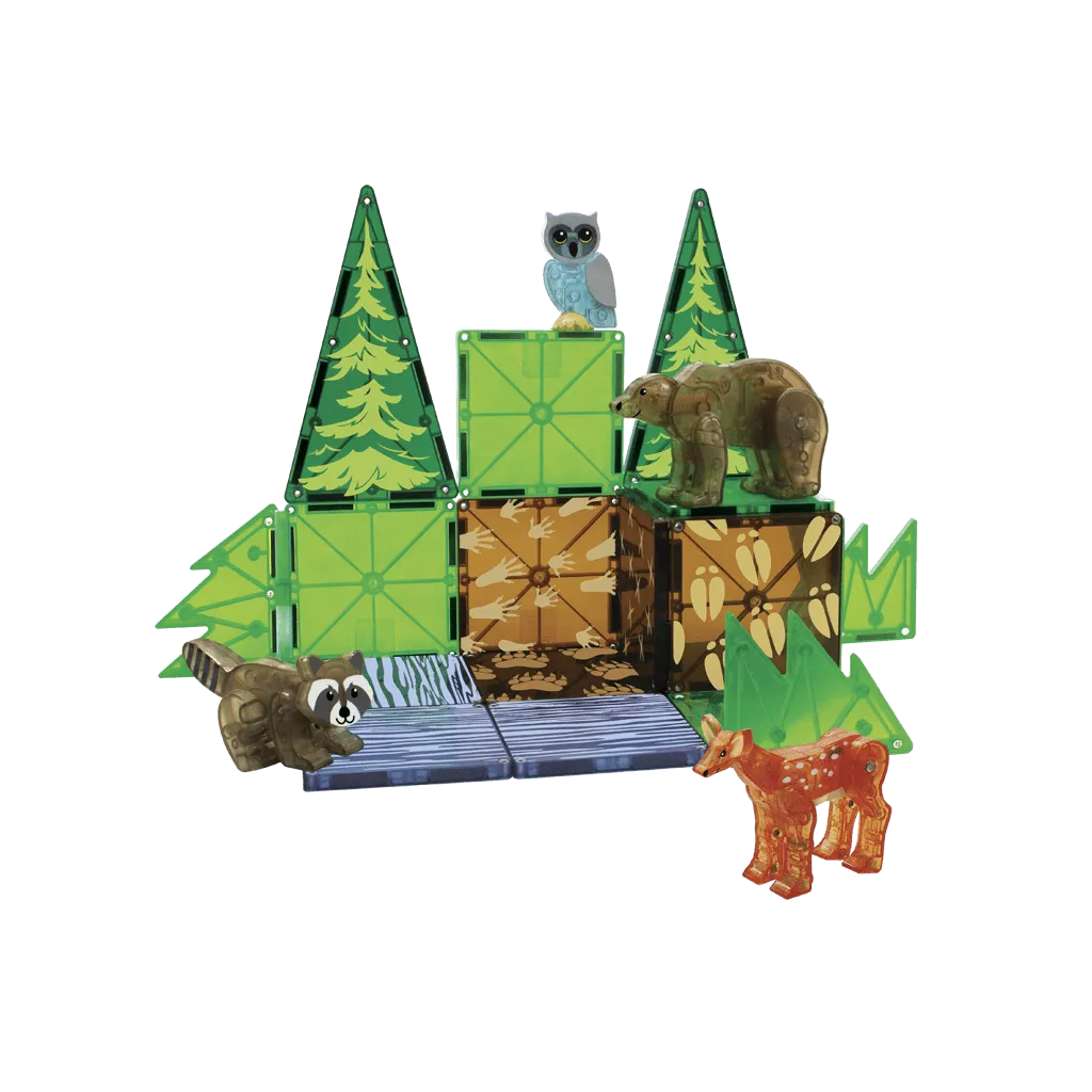 Magna Tiles Forest Animals 25 Piece Set - Magnetic Building Toys