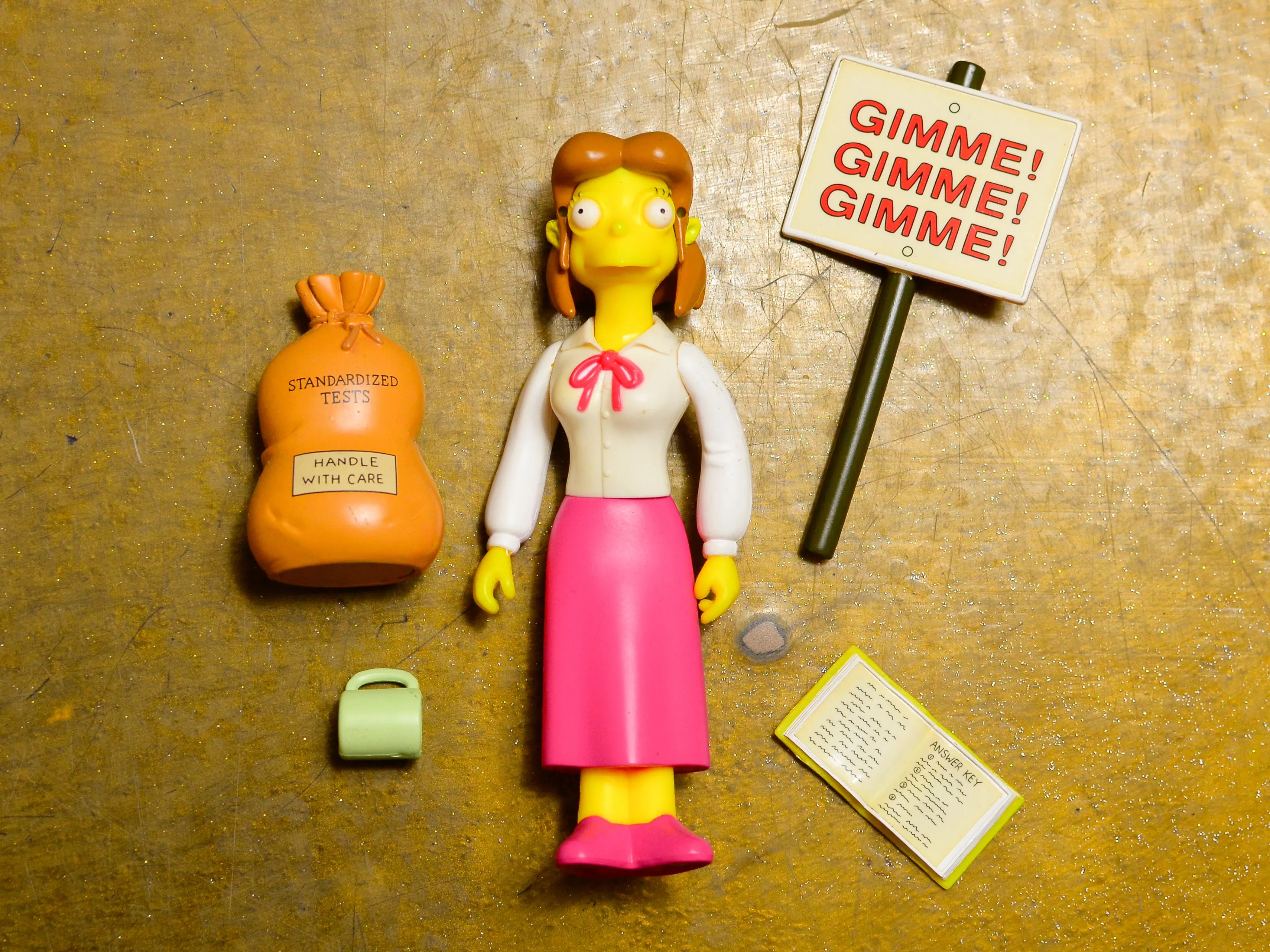 Ms. Hoover - Playmates Simpsons World Of Springfield Vintage Figure