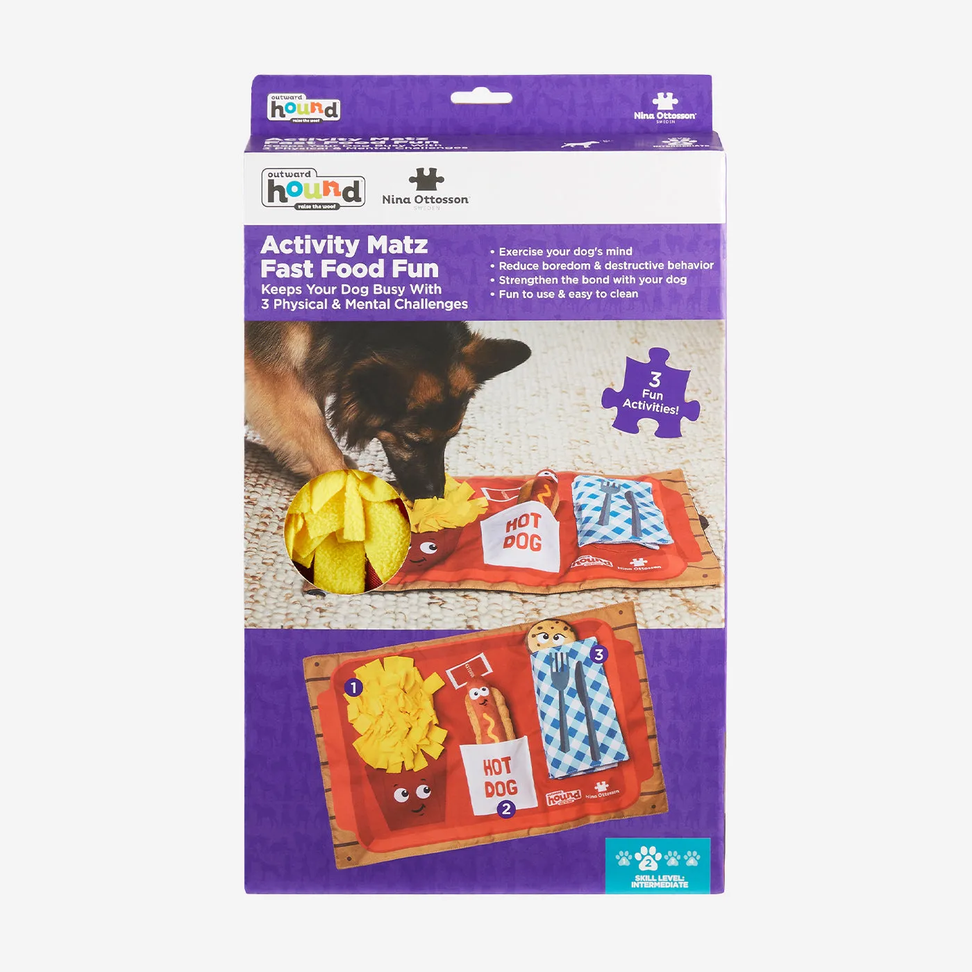Nina Ottosson Dog Activity Matz Fast Food Fun Mat