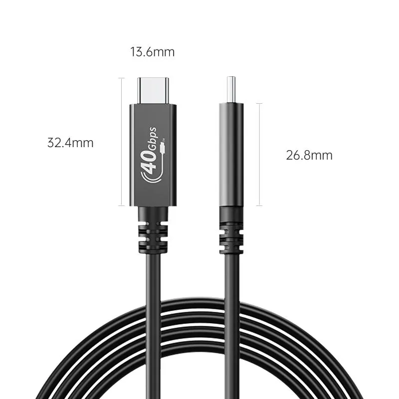 Orico Cbl Usb 4.0 Data Cable Type-C To Type-C Pd100W |Tb3 Compatible | 40Gbps | 0.8M