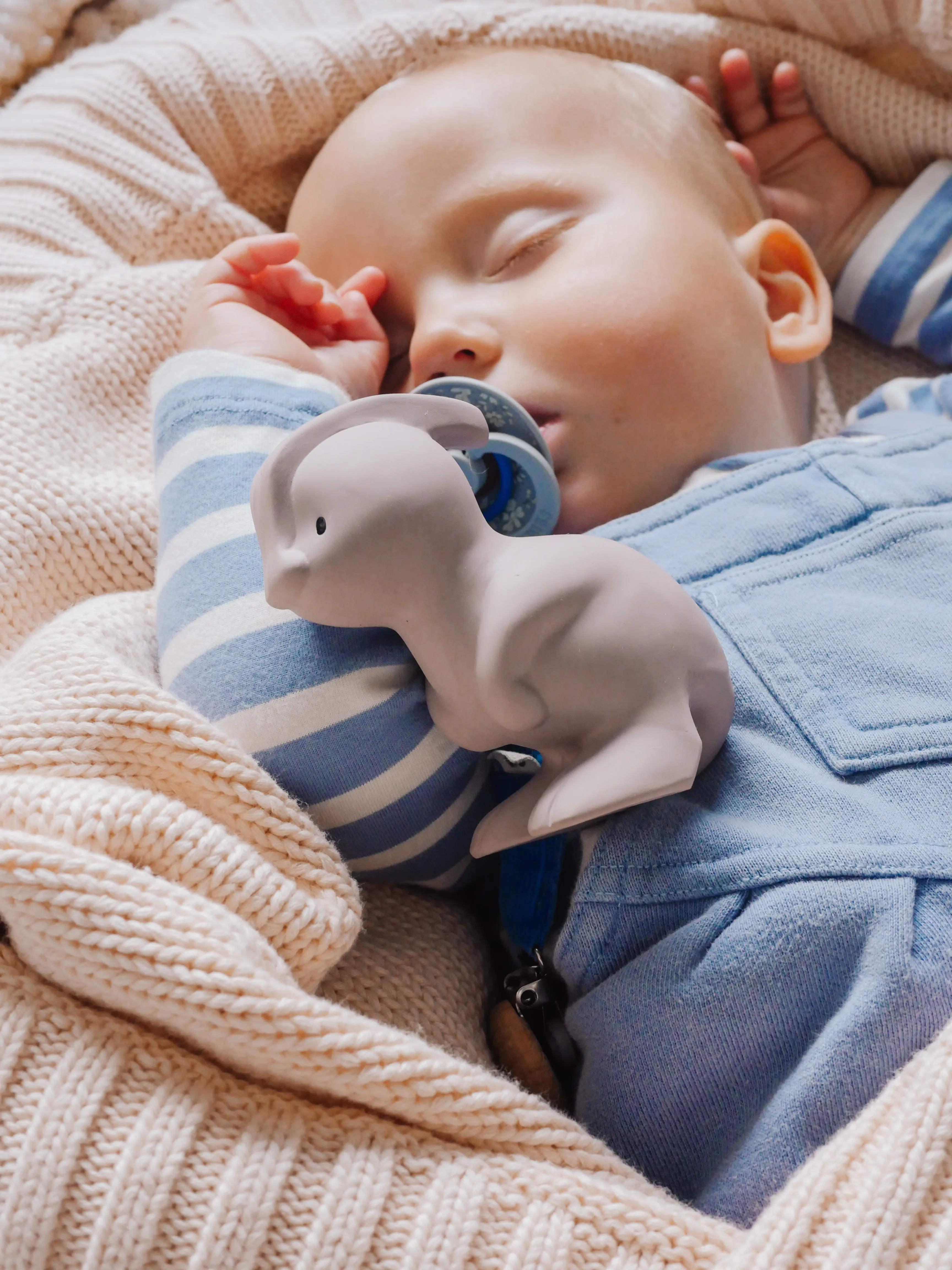 Para Dinosaur Natural Rubber Teether, Rattle & Bath Toy