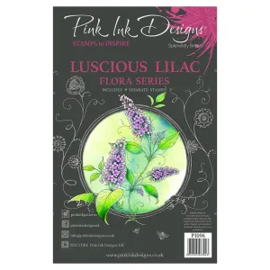 Pink Ink Designs A5 Clear Stamp Set - Luscious Lilac