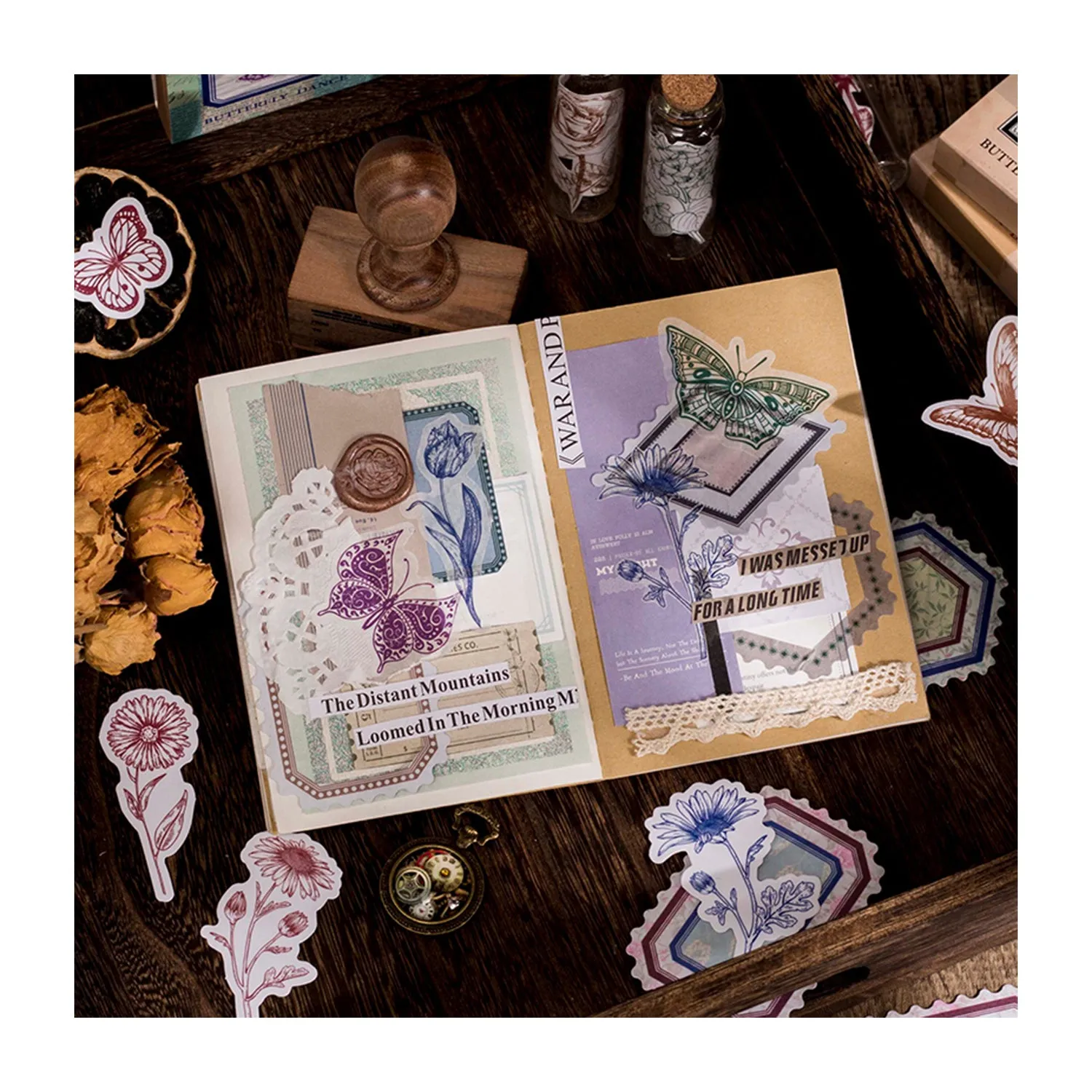 Poppy Crafts Butterfly Dance Collection Washi Stickers No.4*