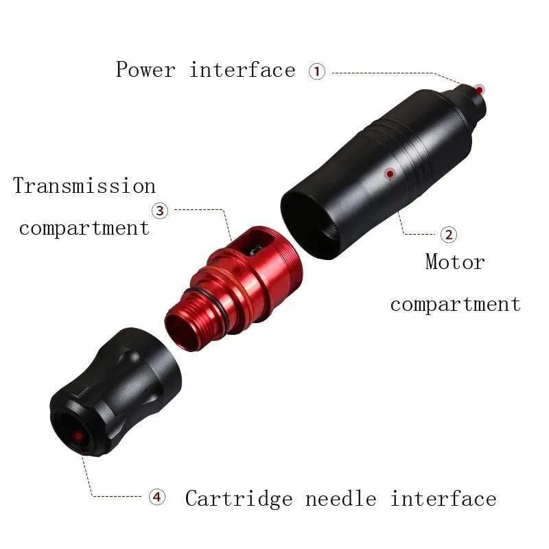 Professional Tattoo Machine Kit Tattoo Power Supply Rotary Tattoo Pen Machine With Cartridges Needle For Tattoo Beginners Artist