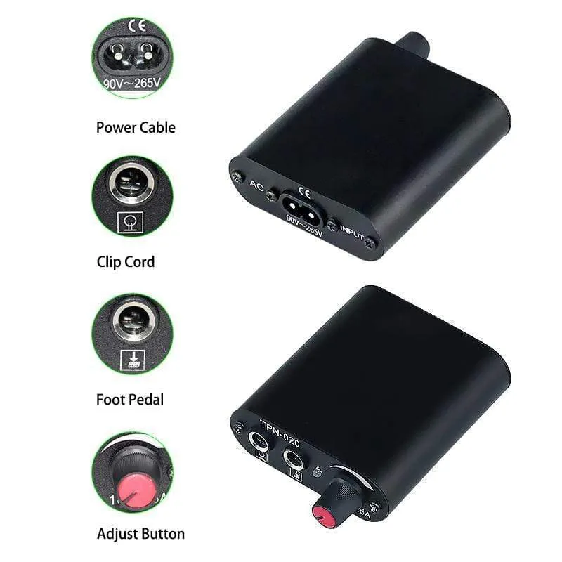 Professional Tattoo Machine Kit Tattoo Power Supply Rotary Tattoo Pen Machine With Cartridges Needle For Tattoo Beginners Artist
