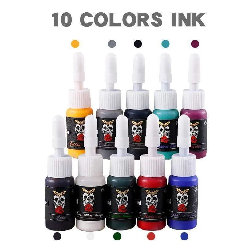 Professional Tattoo Machine Kit Tattoo Power Supply Rotary Tattoo Pen Machine With Cartridges Needle For Tattoo Beginners Artist
