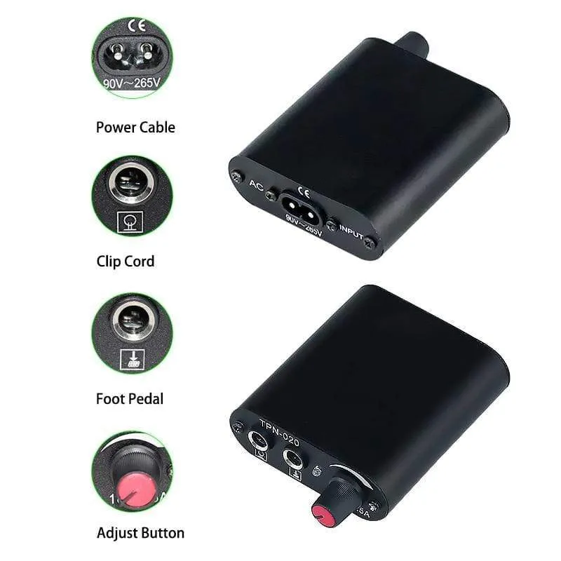 Professional Tattoo Machine Kit Tattoo Power Supply Rotary Tattoo Pen Machine With Cartridges Needle For Tattoo Beginners Artist