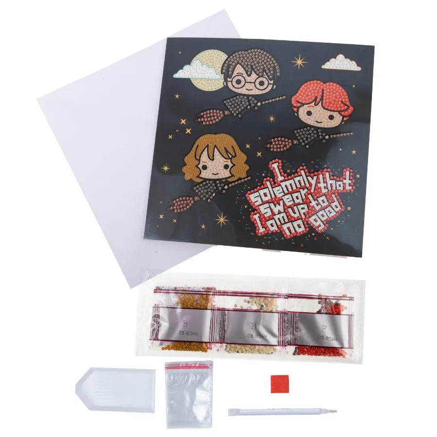 "Flying High" Harry Potter Crystal Art Card