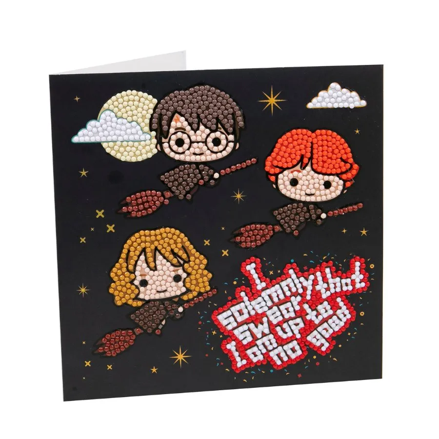 "Flying High" Harry Potter Crystal Art Card