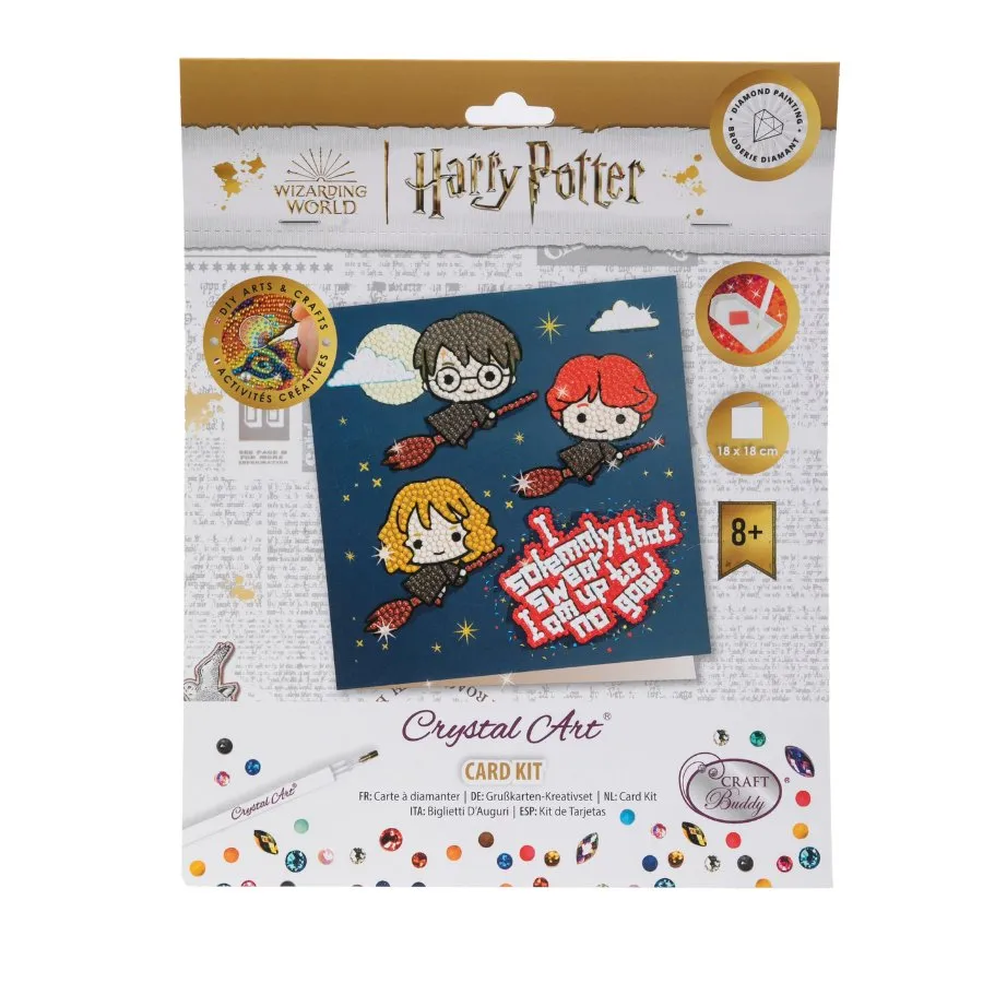 "Flying High" Harry Potter Crystal Art Card
