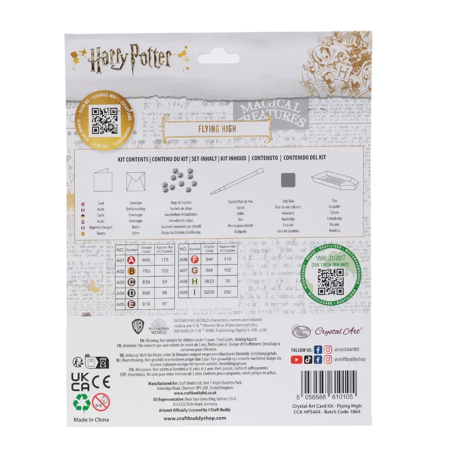 "Flying High" Harry Potter Crystal Art Card