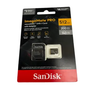SanDisk ImageMate Pro Micro SDXC UHS-I Card with Adapter – 512GB