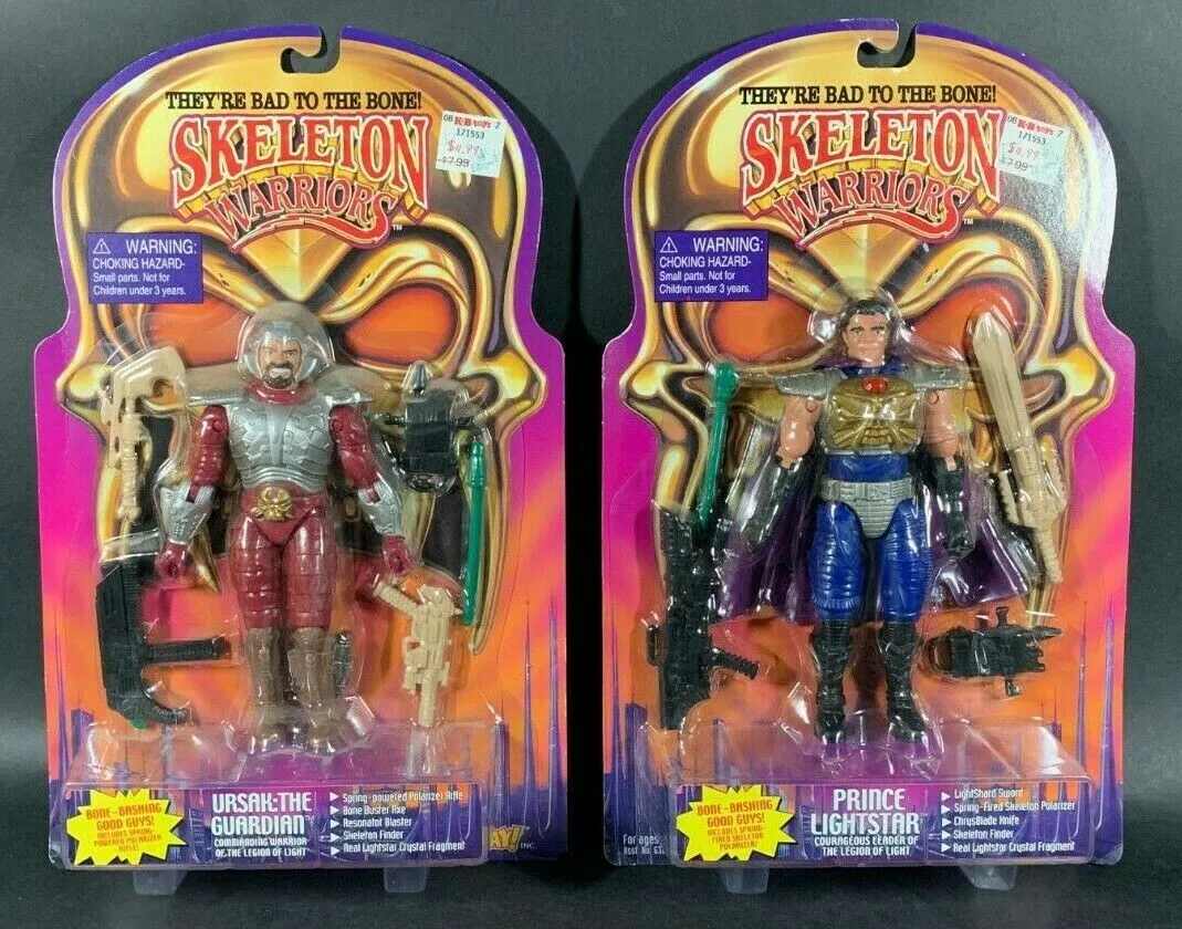 Skeleton Warriors Retro Action Figures by Playmates Sealed on Card Original 1994 Package