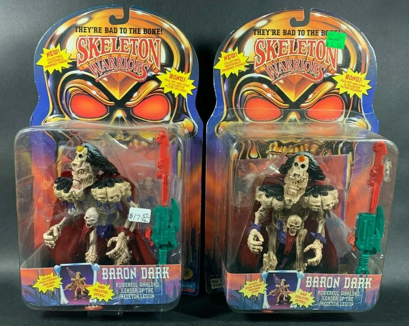 Skeleton Warriors Retro Action Figures by Playmates Sealed on Card Original 1994 Package