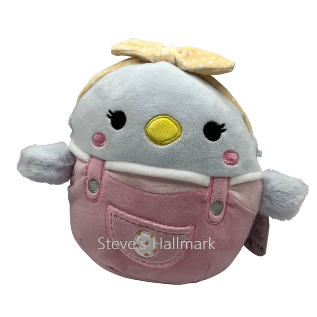 Spring Squishmallow Camden the Blue Chick in Pink Overalls 8" Stuffed Plush by Kelly Toy