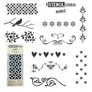 Stencil MiNiS Sets of 10 - SAVE £20! - Shabby Chic Patterns and Borders
