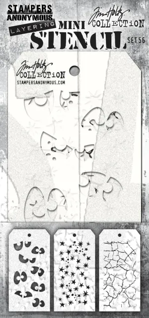 Tim Holtz Mini Layered Stencil Set - Set #56  -