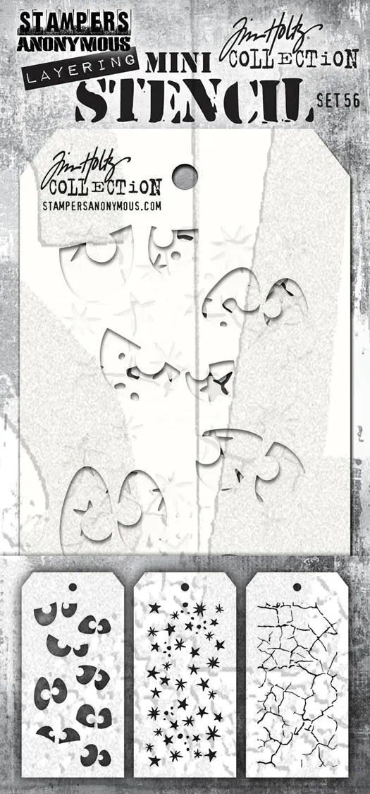 Tim Holtz Mini Layered Stencil Set - Set #56  -