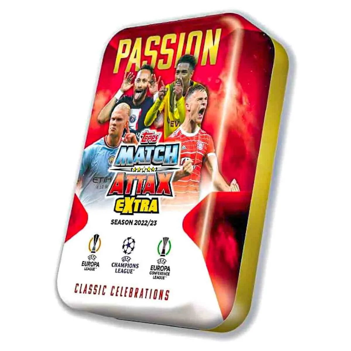 Topps Match Attax Extra Trading Cards UEFA 2022/23 Passion Classic Celebration Mega Tin #1