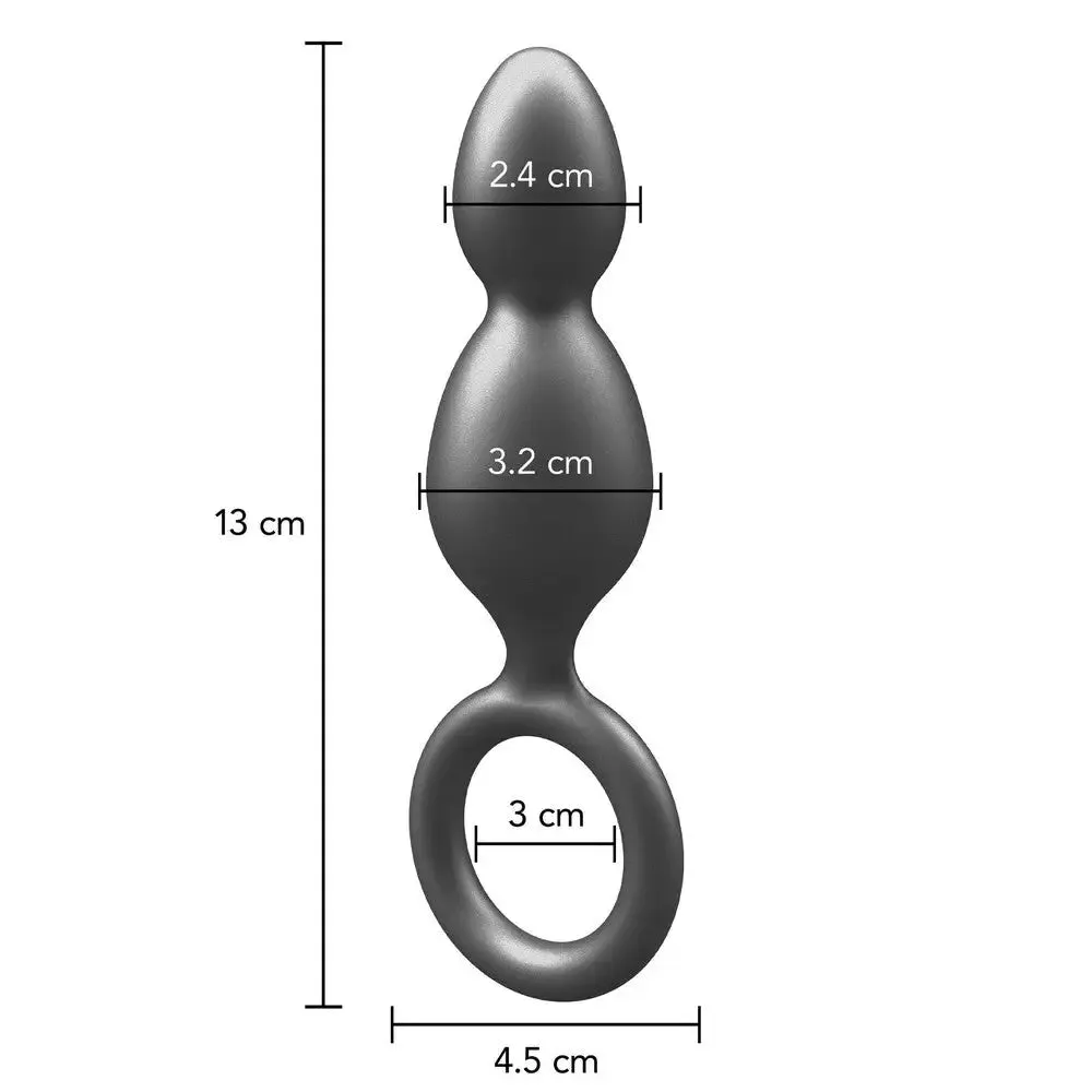 Toyjoy Buttocks the Plugger 2 Balls Metallic Silicone Plug