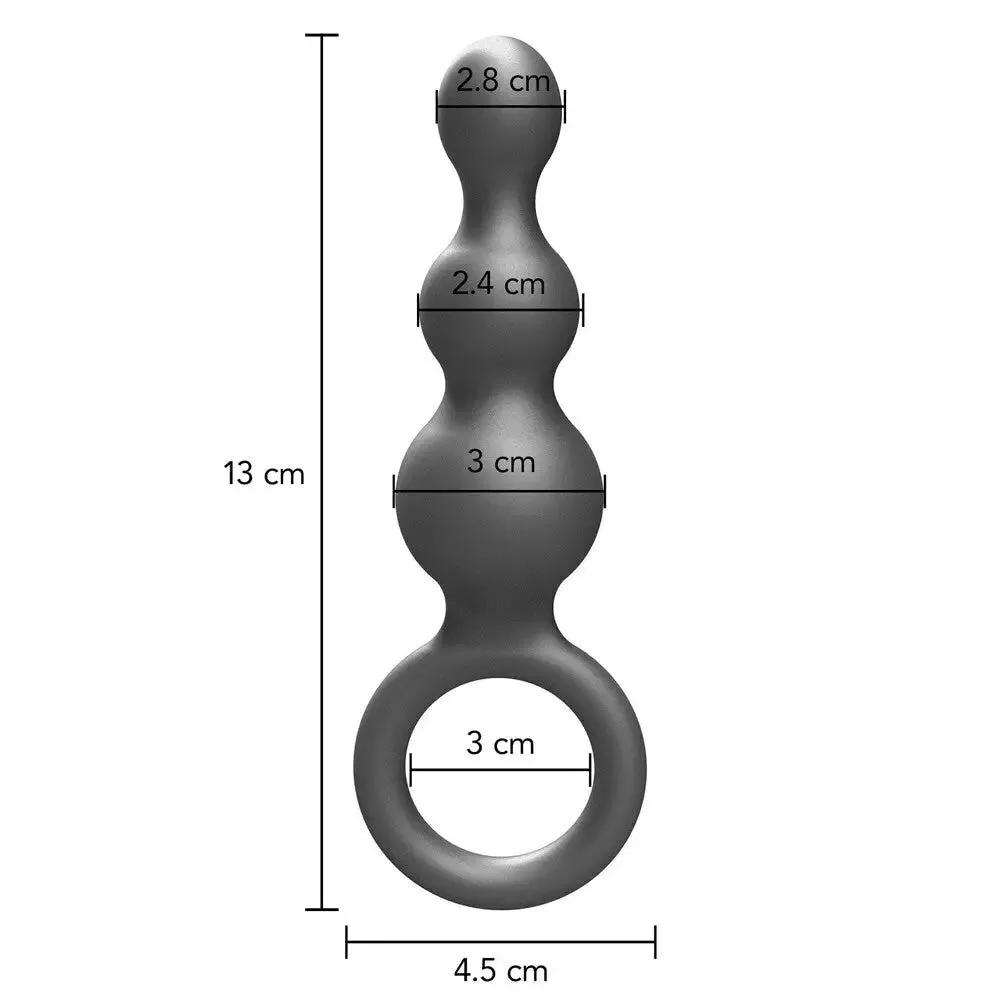 Toyjoy Buttocks the Stuffer 3 Balls Metallic Silicone Plug