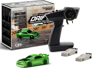 Turbo Racing 1:76 Mini Drift RC Car (Green)